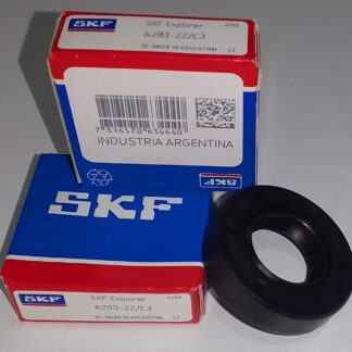 Kit de 2 rodamientos 6203 2Z C3 + retén 21x40x10