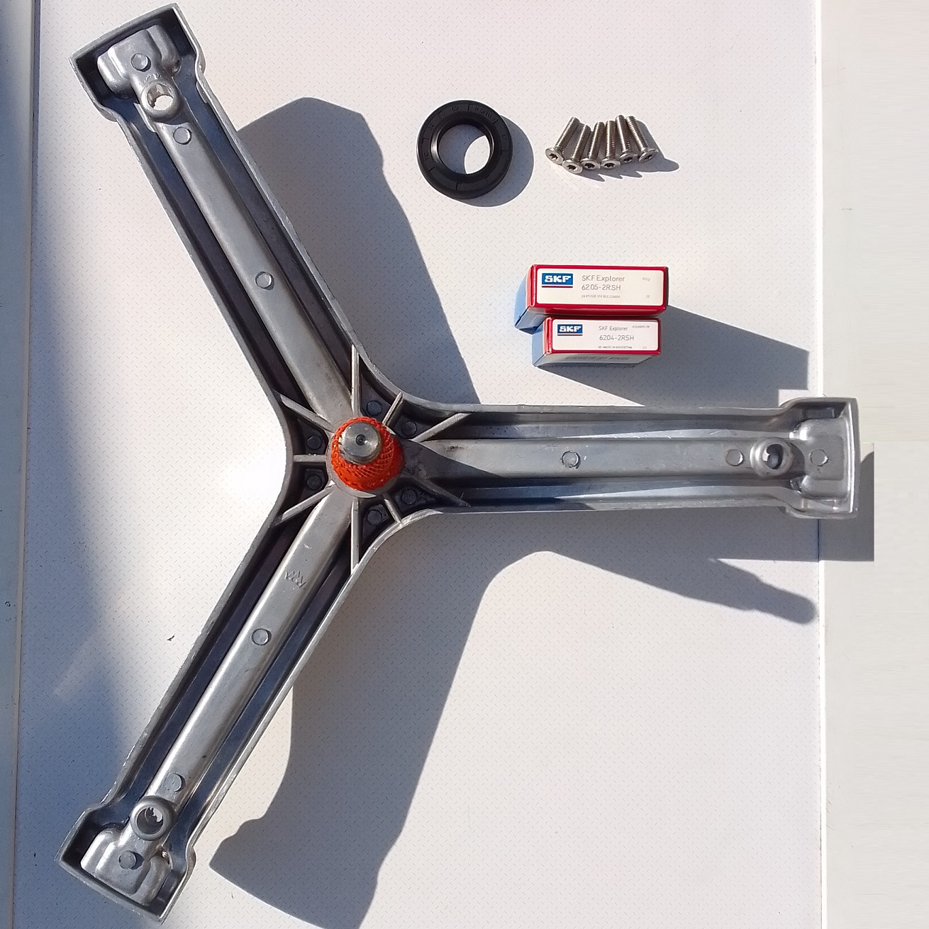 kit eje soporte estrella rodamientos reten tornillos drean next 8 kg cono polea